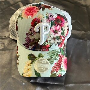New Era Floral Mesh Cap - Pink and Red